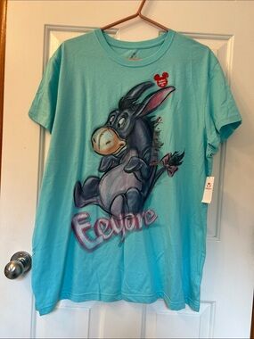 Disney Eeyore Womans Graphic Tee - Aqua